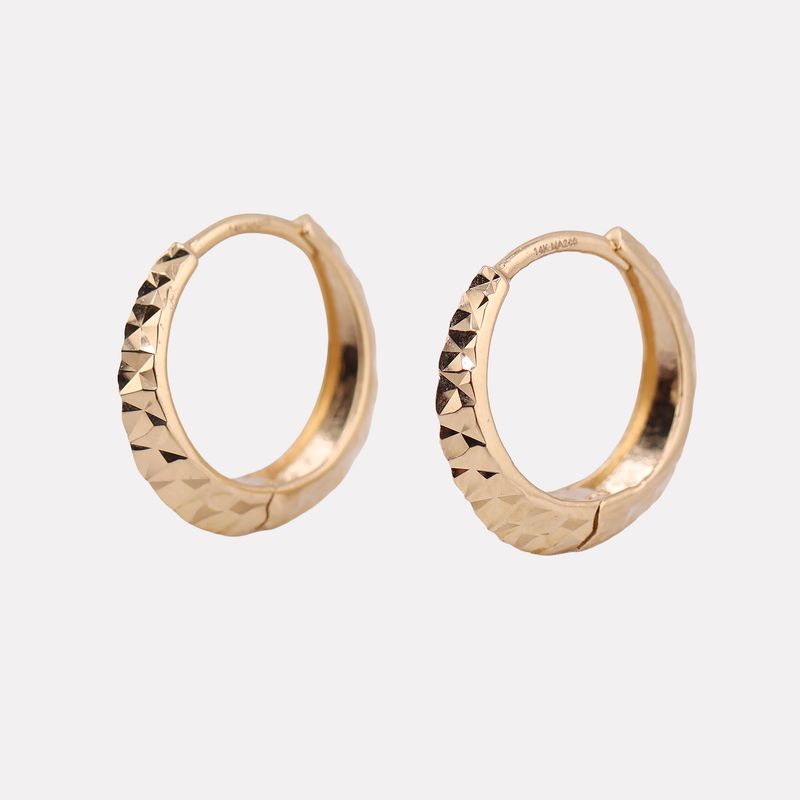 Aretes Huggies Relim. 14K 2.1g